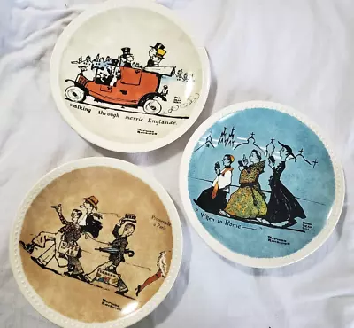 Norman Rockwell's  Rockwell On Tour  Art Plates 3 Each From 1982. Very Nice. • $29.95