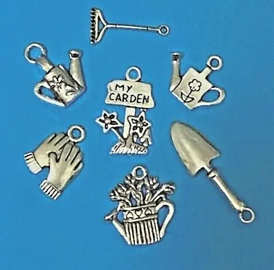 £2.20 • Buy Tibetan Antique Silver Charms Watering Can, Rake, Trowel Garden Style Charms