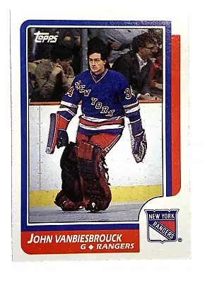 1986-87 Topps John Vanbiesbrouck #9 Rookie RC NY Rangers • $2.25