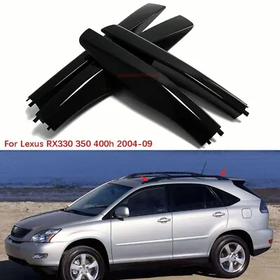 Black ABS Roof Rack Rail End Covers Case For Lexus RX330 350 Sport 4WD 2004-2009 • $34.30