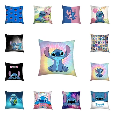 £4.99 • Buy Lilo Stitch Cartoon Pillow Case Plush Cushion Cover Home Sofa Decor 45*45CM UK