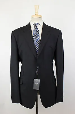 NWT PAUL SMITH EXCLUSIVE 'Byard' Black Wool Blend 2 Button Suit 56/46 L $1295 • $303