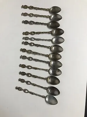 Vintage Montagnani Style Teaspoons Signed Italy Set Of 12 • $22.95