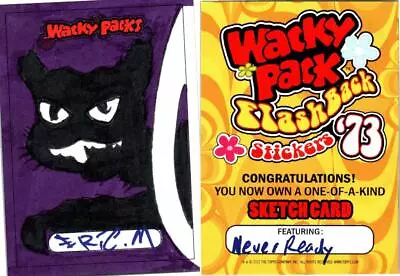 2023 WACKY PACKAGES FLASHBACKS 1973 SKETCH CARD NEVER READY By Eric Medina 165 • $129.99