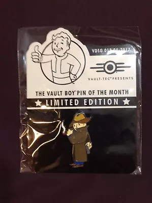 Fallout Vault-Tec VBotM Vault Boy Pin Of The Month #12 Mysterious Stranger Perk • $50