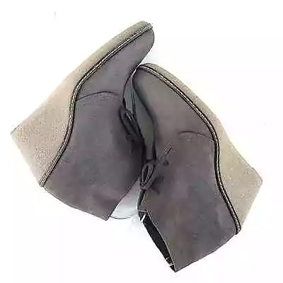 J. Crew Macalister Wedge Ankle Lace Up Leather Booties Women's Size 8 • $32