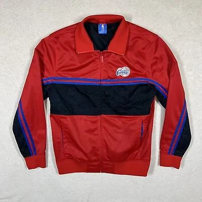 UNK Blue Label NBA Los Angeles Clippers Red Full-Zip Warmup Jacket Men's Large • $28.88