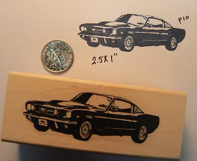 Mustang Car  Rubber Stamp WM 2.25  P10 • $12