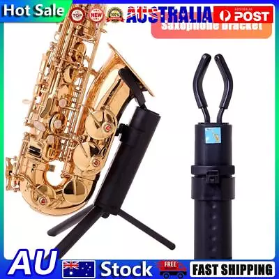 Foldable Portable Alto Sax Stand Anti-Slip Saxophone Tripod Holder Chain Lock • $24.25