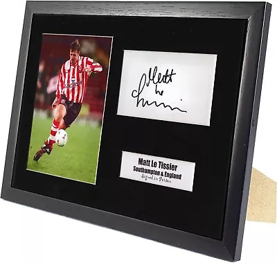 Matt Le Tissier Southampton Hand Signed Mounted/Framed A4  COA • £79.99