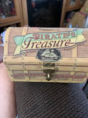 Pirates Treasure With Wood Boatsails Stickers And Treasure Map In Bank Chest • £19.30