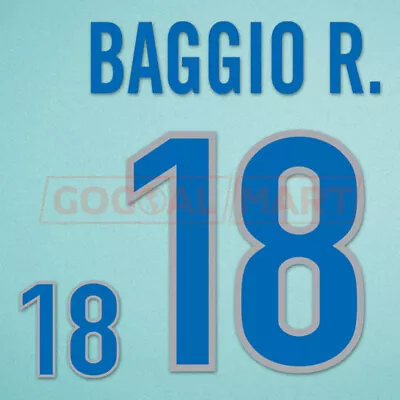 Baggio #18 1998 Italy Awaykit Nameset Printing • £13.19