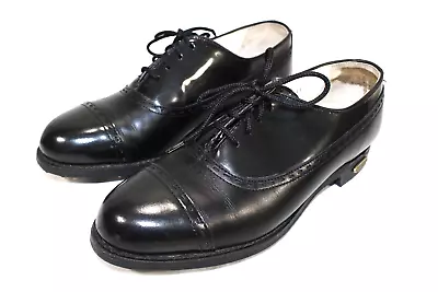 Vintage Footjoy Classics Men's Leather Cap Toe Oxford Golf Shoes Spikes Black 8 • $29.99