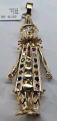 9ct Yellow Gold Clown Pendant Hallmarked • £525