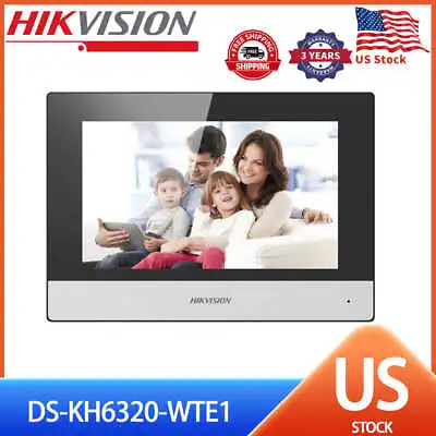 Used Hikvision DS-KH6320-WTE1 7  Video Intercom IP Indoor Station WiFi PoE • $89