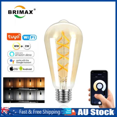 $24.99 • Buy E27 Dimmable WiFi Smart LED Light Bulbs Cool/Warm White For Google Home Alexa