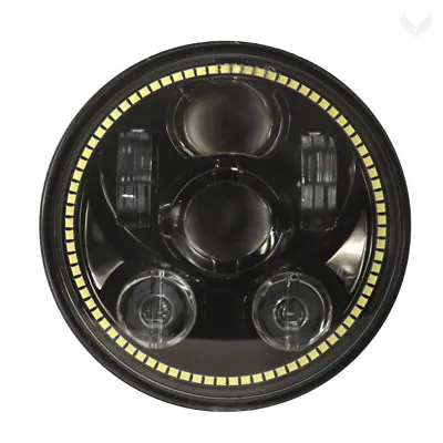 LED Headlight With White Halo Ring For 2015+ Indian Scout 60 Bobber 8900BG3H • $60