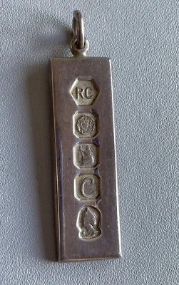 £24 • Buy Vintage Carrs Of Sheffield Silver Ingot Pendant 15g 958