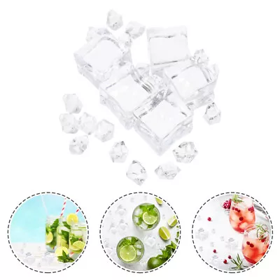  Simulated Ice Acrylic Transparent Cubes For Decoration Crushed Rocks • £6.99