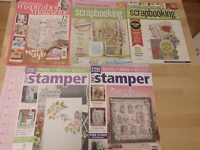 Lot Of 5 Craft Stamper Crafters Companion (UK) Magazines And Scrapbooking Mags • £20.09