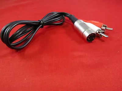 2 Ft  5 Pin Din Male To 2 RCA Male  Audio Cable. • $8.45