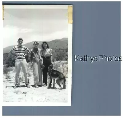 Found B&w Photo G_2288 Young Man Two Women And A Dog • $6.98