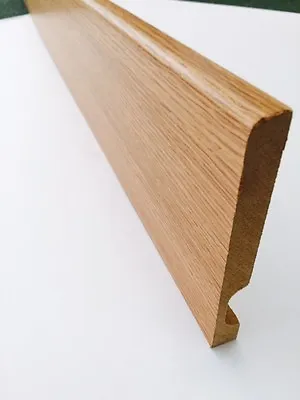 Skirting Board  MDF  Oak Foil  Bullnose  130 X 15 X 2400mm • £5.99