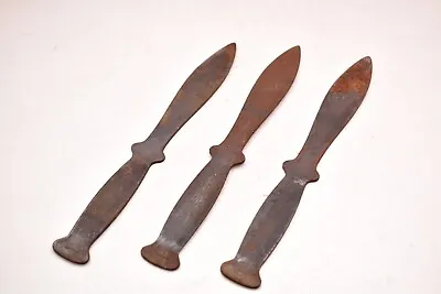 Antique CIRCUS Throwing Knives Set  Of 3 Sideshow IMPALEMENT ARTS Vintage Knife • $248.50