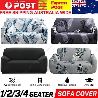 Sofa Covers Stretch Lounge Slipcover Protector Couch Cover 1/2/3/4 Seater DF • $17.55