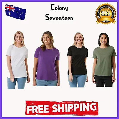 $6.19 • Buy Women Basic Plain Blank T-Shirt 100% Cotton White Black Free Delivery AU Bulk