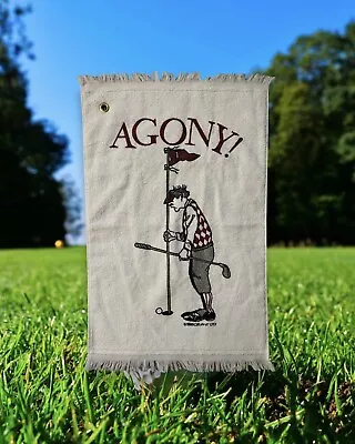 Vintage 1993 Retired Golf Devant LTD Agony! Golf Towel 24  X 16  NEW Dad Jokes • $17.20