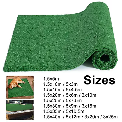 Artificial Grass Carpet Synthetic Garden Mat Landscape Turf Lawn 10m 20m 25m 30m • £44.86