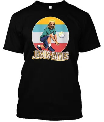 BEST TO BUY Funny Volleyball Jesus Face Christian Volleyball Player Gift T-Shirt • $17.85