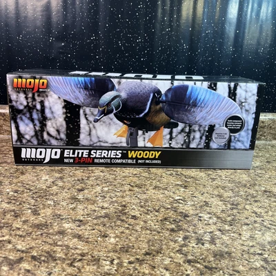 $52 • Buy MOJO ELITE SERIES Woody Wood Duck SPINNING WING DUCK DECOY REMOTE READY NIB