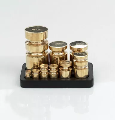 9 Piece Victor Brass Metric Weights Weight Set With Stand • £66.95