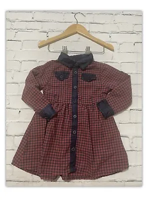 Girls 3-4 Years Clothes Dresses Cute Winter Check Dress • £3.99