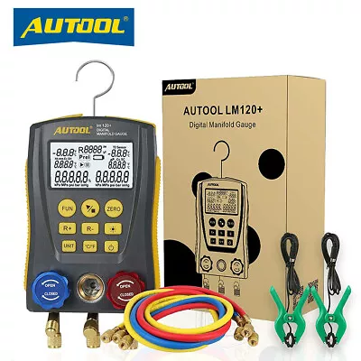 $169 • Buy Digital Refrigerant Manifold Meter HVAC System Pressure Vacuum Temp Leak Tester