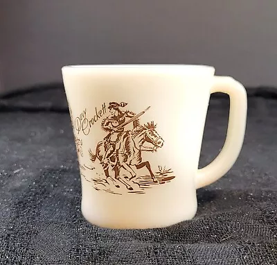 Vintage Davy Crockett Milk Glass Cup By Fire King • $10