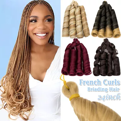 Darling Curly Loose French Braids Weave Crochet Hair Extensions AS Human Hair • $8.03