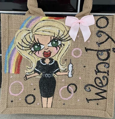 £12.99 • Buy Personalised Jute Bag Small Mothers Day, Teacher, Bridesmaids, Child, Nurse NHS