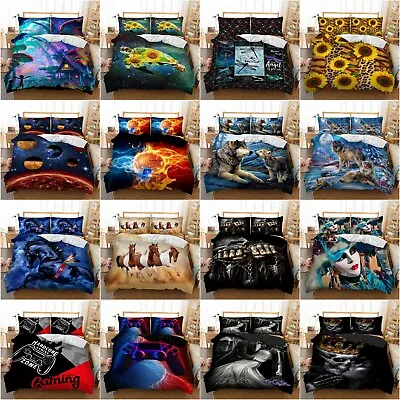 $12.99 • Buy Ultra Soft Doona Quilt Duvet Cover Set Single Double Queen King Size Bed Animals
