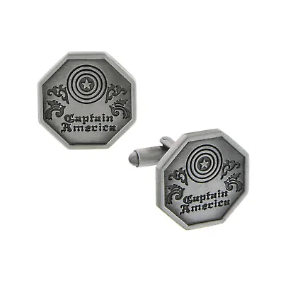 Avengers Captain America Brushed Boxed Cuff Links Officially Licensed By MARVEL • $19