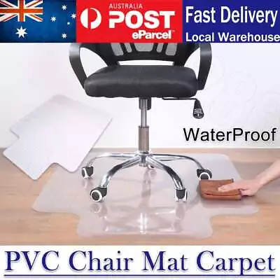 Chair Mat Carpet Floor Protectors PVC Home Office Room Computer Work Mats 120x90 • $24.55
