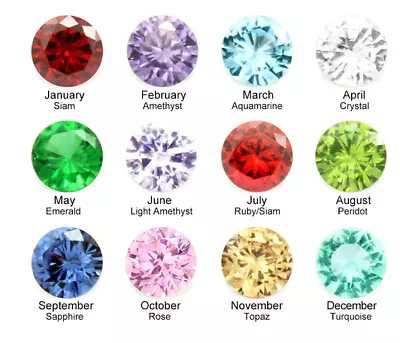 5mm Round  Birthstone Floating Locket Charms • $2