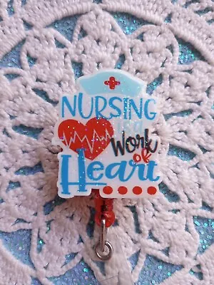 Nurse Badge Reel Nurse Accessories RN Badge Holder Nurse Name Tag • $8.50