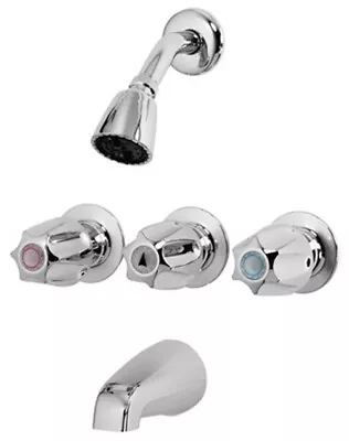 FaucetTub/Shower3-Hdl Chrome By MUELLER INDUSTRIES/B & K • $96.68