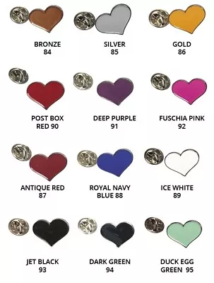 LOVE HEART Lapel Pin Badges Metal & Enamel Novelty   UK STOCKED • £5.75