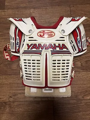 Vintage JT RACING USA V-2000 MX Motocross Chest Protector Yamaha White/Red Read* • $195