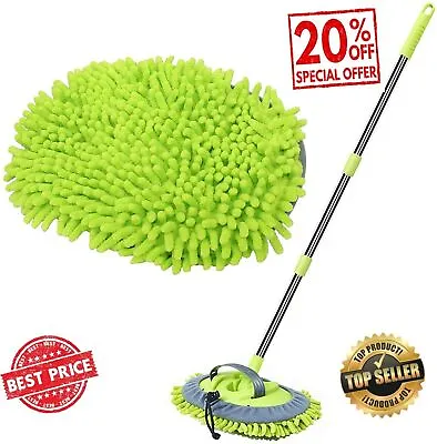 Microfiber Car Wash Brush Cleaning Mop Auto Truck Long Handle Extension... • $10.49