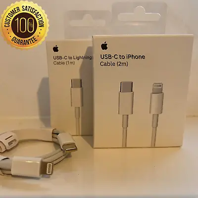 2M Original Genuine USB C To IPhone Fast Charger Cable Data Lead For Apple IPad • £7.99